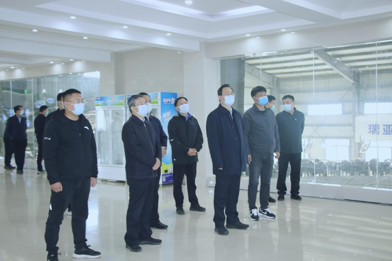 河南省人大常委会党组书记、副主任孔昌生莅临乐发lv官网鲁山瑞亚牧场参观调研 河南省人大常委会党组书记、副主任孔昌生莅临乐发lv官网鲁山瑞亚牧场参观调研